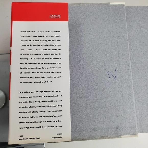 Insomnia By Stephen King 1994 Hardback Fiction Book - Picture 8 of 9